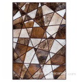 Luxury real Cow hide Patchwork leather area rug